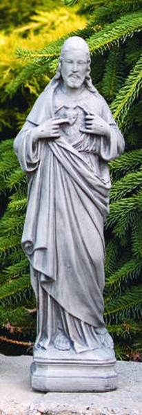 Sacred Heart Of Jesus Garden Statue Concrete Outdoor Traditional Statuary
